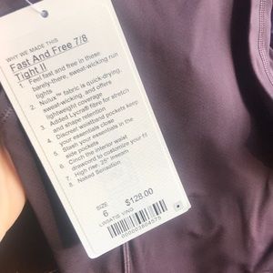 NWT “Vintage Grape” Fast and Free Tight